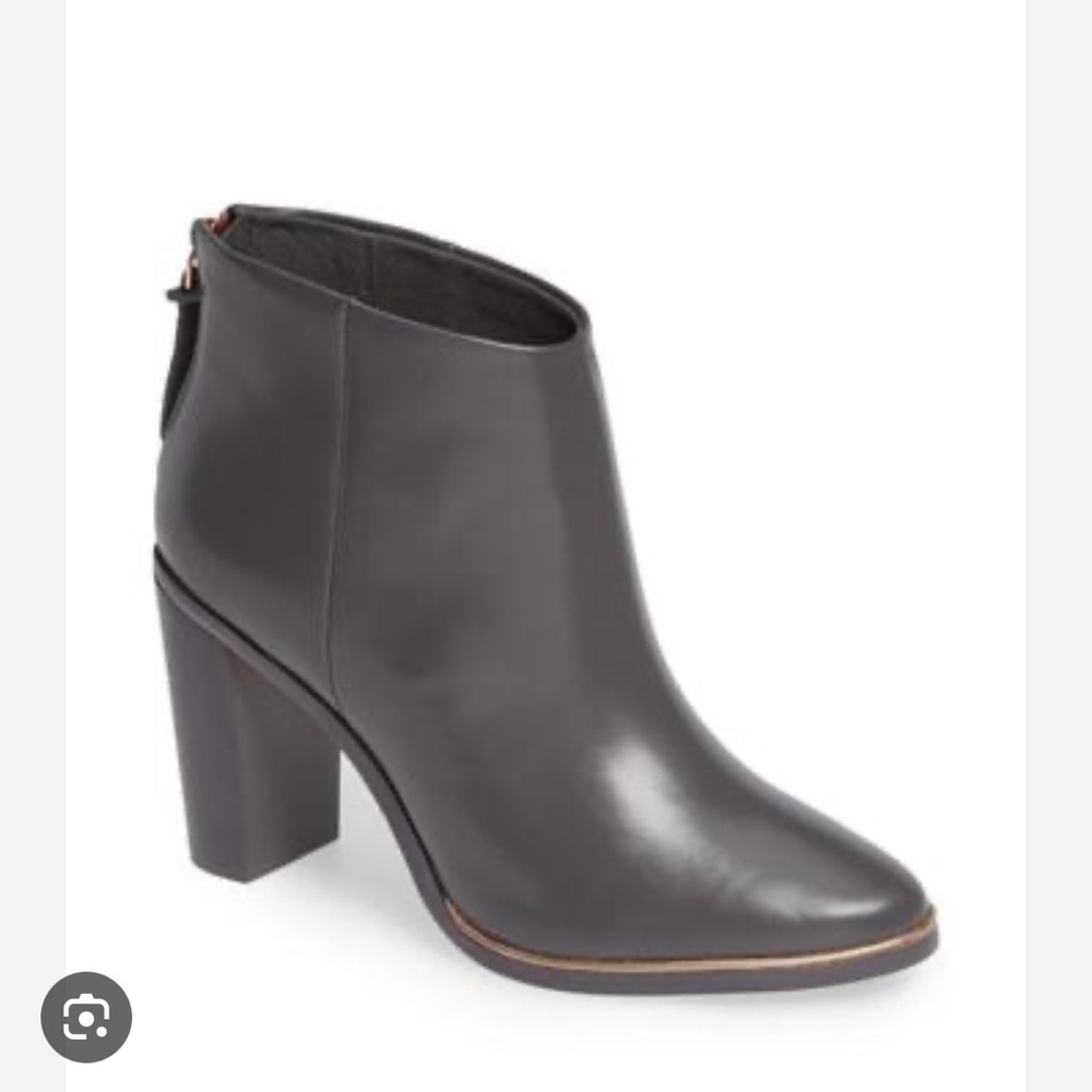 Ted Baker London Leather Charcoal Boots